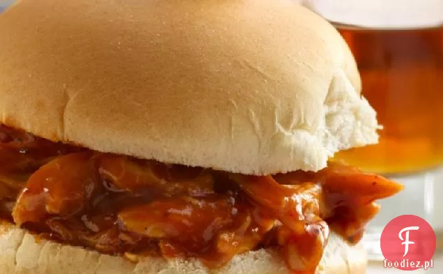 Whiskey and Beer BBQ Chicken Sliders