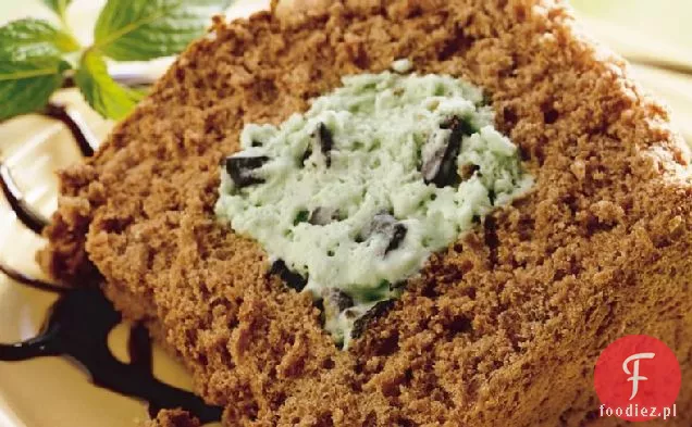 Mint Chocolate Chip Angel Food Cake