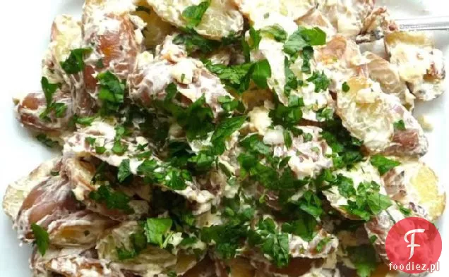 Fingerling Sałatka ziemniaczana z boczkiem i gorgonzolą