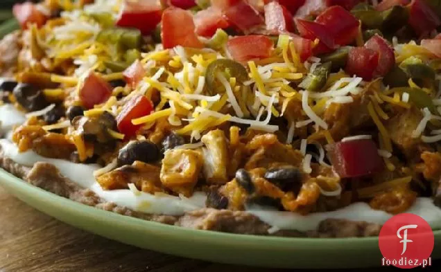 Seven Layer Chicken Enchilada Dip