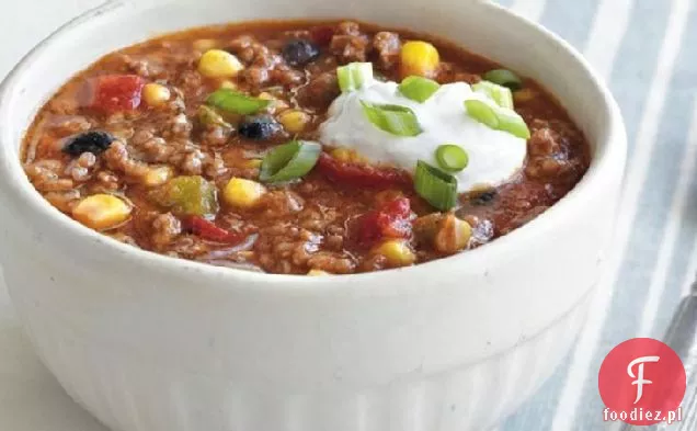 Beefy Corn and Black Bean Chili