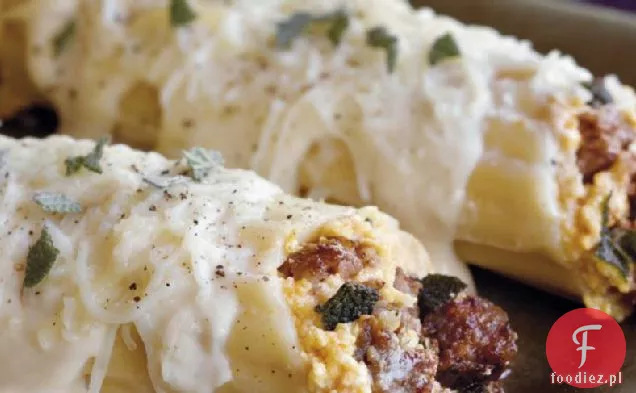 Manicotti z dynią i kiełbasą