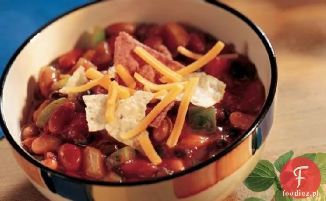 Trzy-Fasolowe Enchilada Chili