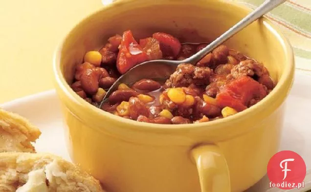 Beefy Bean And Corn Chili