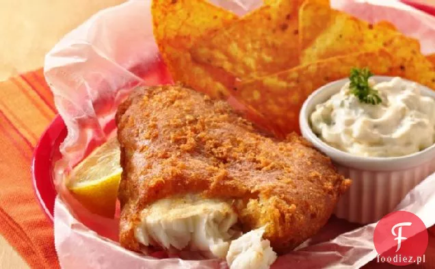 Southwestern Beer-Batter Fish with Green Chile Tatar Sauce