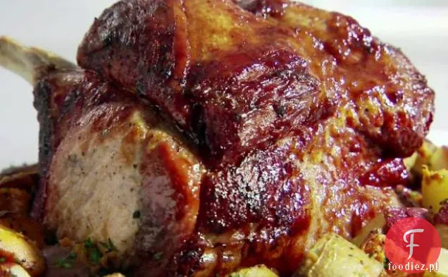 Pieczeń wieprzowa z polewą musztardową jabłkową