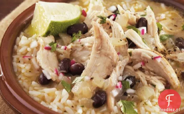 Wolnowarowy rosół po Karaibsku z limonką i kolendrą