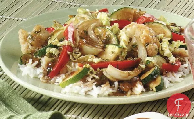 Chile i bazylia warzywa Stir-fry