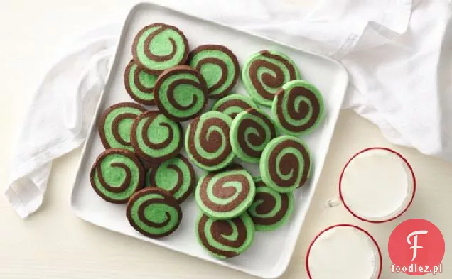 Chocolate Mint Pinwheels