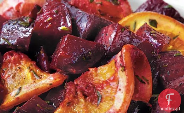 Prażone buraki i pomarańcze z masłem ziołowym