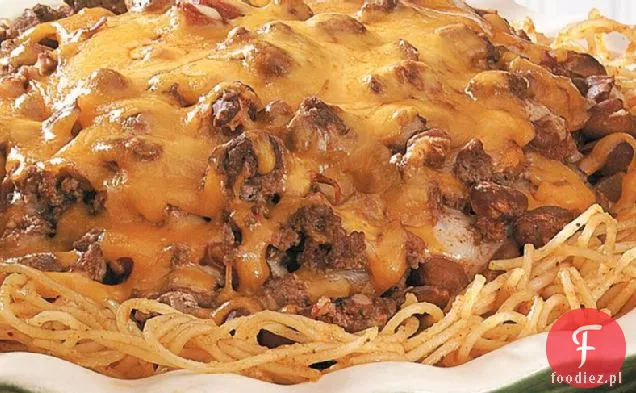 Burger-Bean Spaghetti Pie