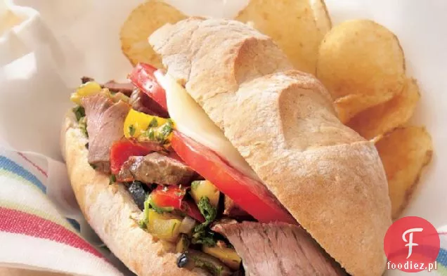 Muffuletta-Style Stek Hoagies