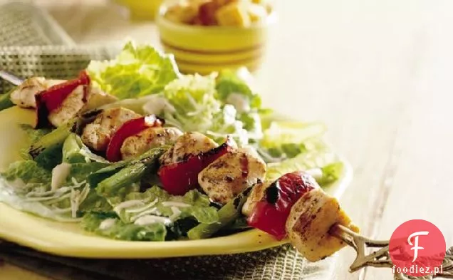 Grillowany Kurczak Kabob Sałatka Cezar
