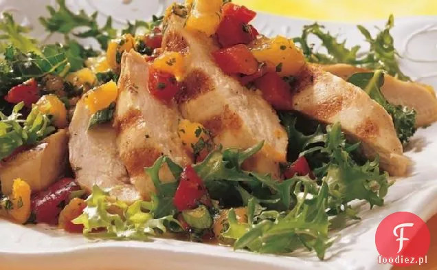 Salsa Morelowa Sałatka Z Grillowanym Kurczakiem