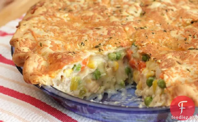 Kurczak Pot Pie z ziołami i Cheddar Crust