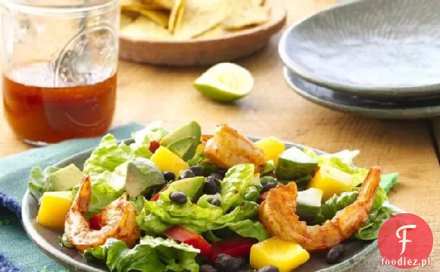 Sałatki taco z krewetkami i Mango