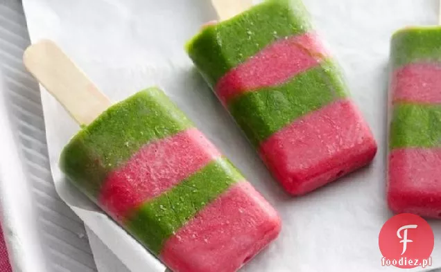 Strawberry Green Smoothie Pops