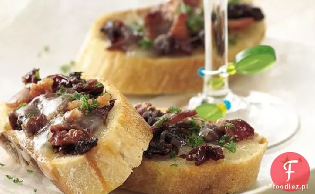 Suszone pomidory i boczek Bruschetta