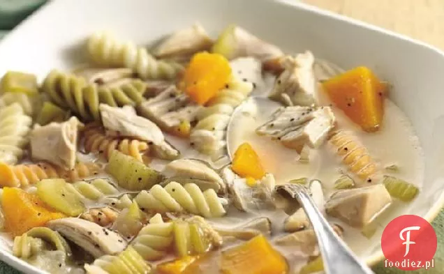 Zupa z kurczaka, squasha i makaronu