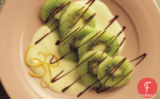Kiwi w czekoladzie z sosem pomarańczowym