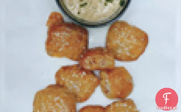 Country Ham And Cheddar Precel Bites With Jalapeño Mustard