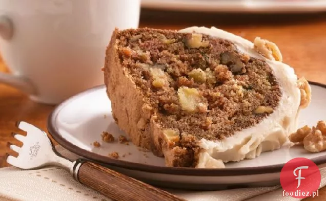 Grube ciasto jabłkowe z rumianym lukrem maślanym