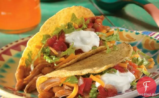 Wolno gotujące Tacos z kurczakiem i fasolą