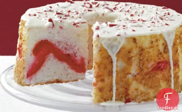 Candy Cane Angel Cake