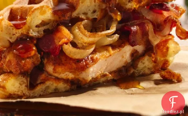 Mantastic smażona kanapka z kurczakiem i Gofrem