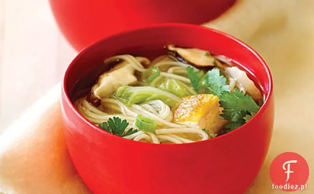 Zupa z grzybami Shiitake i tofu