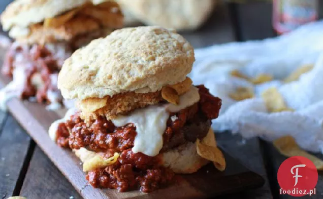 Najlepszy Chili Cheese Sauce Biscuit Burger