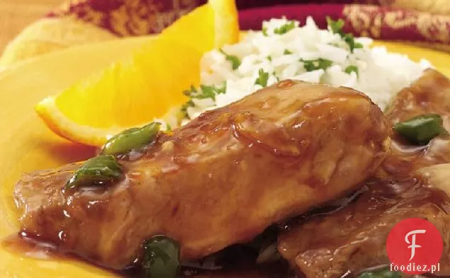 Slow-Cooker Orange-Szkliwione Wiejskie Żeberka