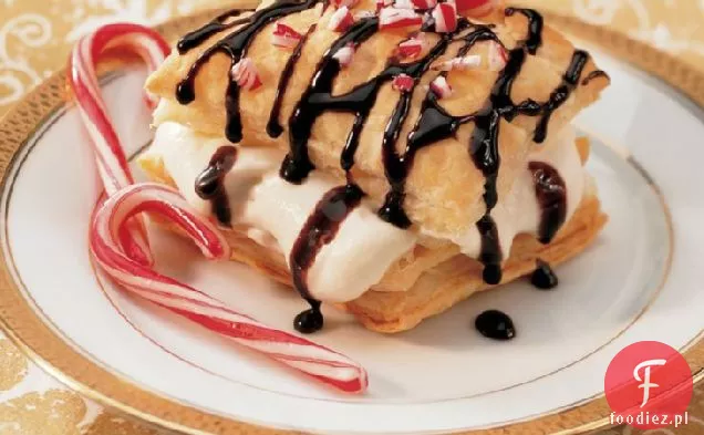 White Chocolate Peppermint Napoleons