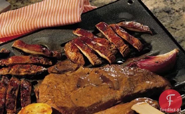 Stek z polędwicy pieczonej z warzywami