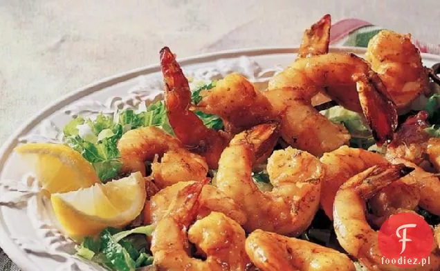 Grillowane krewetki Szaszłykowe z polewą morelowo-Curry