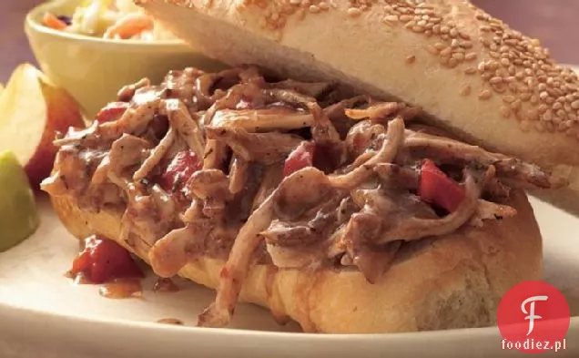 Slow-Cooker Big And Spicy Chicken Hoagies