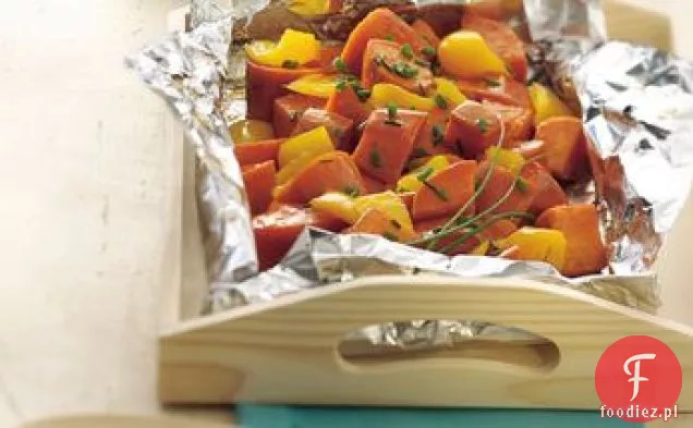 Grillowane Faszerowane Słodkie Ziemniaki