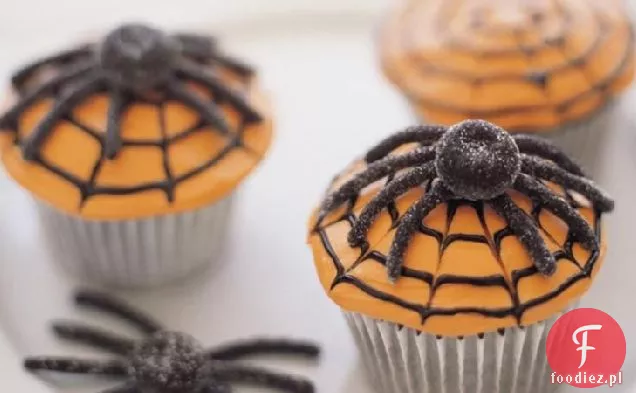 Scary Spiderweb Cupcakes