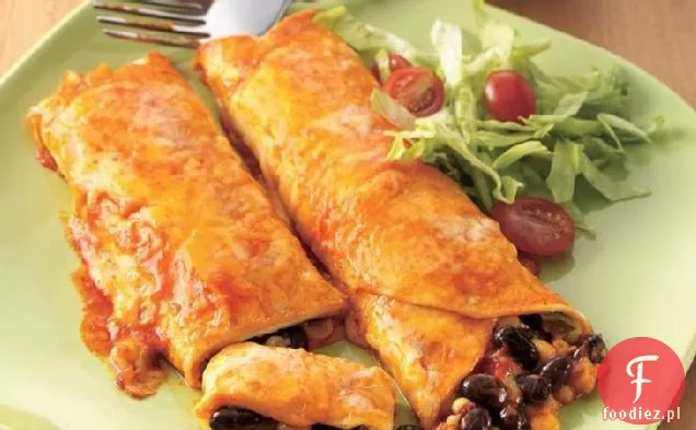 Enchiladas z czarnej fasoli i kukurydzy