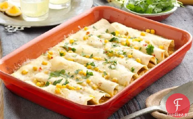 Enchiladas z kurczakiem i kukurydzą