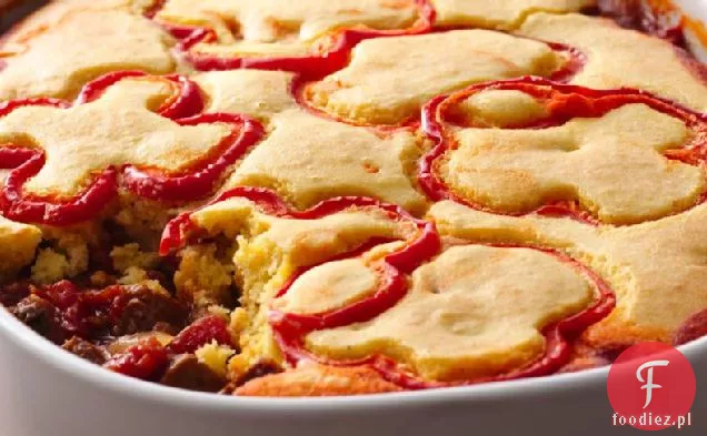 Chili wołowe ze skórką z mąki kukurydzianej