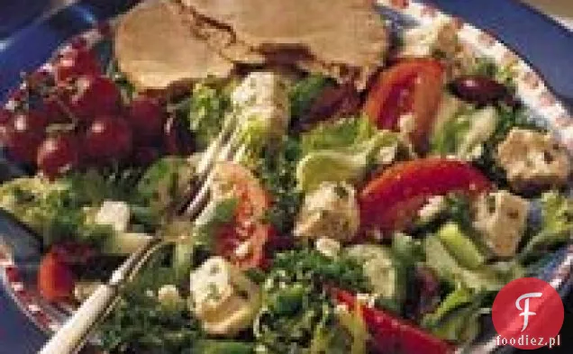 Grecka sałatka z kurczakiem z miętą Vinaigrette