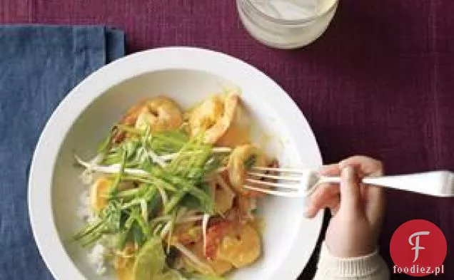 Krewetki Curry I Groszek Śnieżny