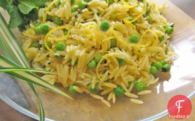 Orzo I Groszek Z Miętą I Skórką Cytrynową