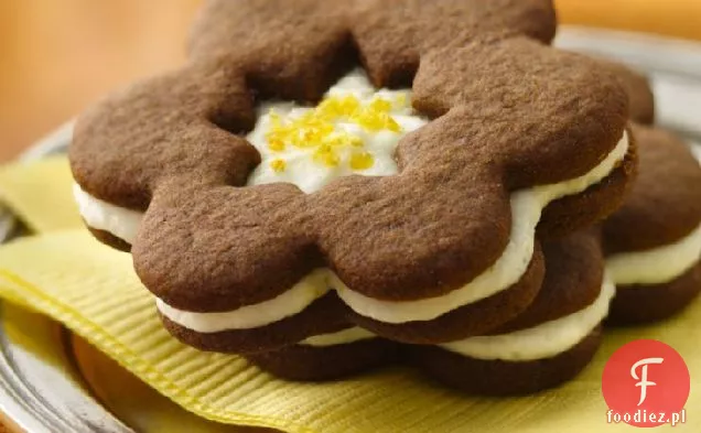 Ciasteczka Gingersnap Sandwich z lukrem cytrynowym