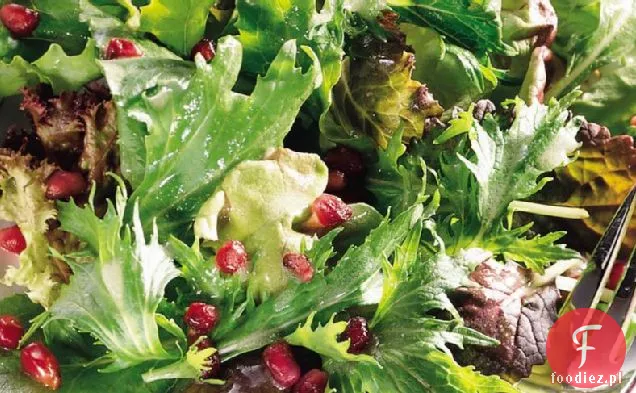 Zimowa zieleń z granatem-Szampan Vinaigrette