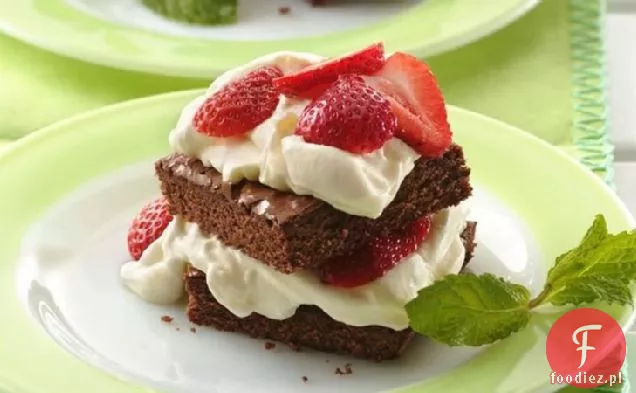 Ciastka Brownie i truskawkowe