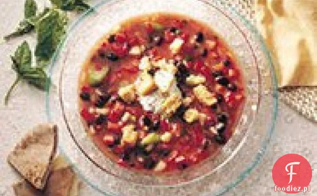 Gazpacho z bazylią Crème Fraîche