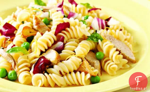 Makaron z groszkiem i wieprzowiną