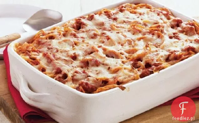 Spaghetti Pieczone Na Pizzy